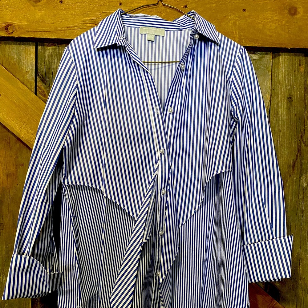 Crisp Striped Blouse